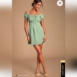 Lulus Wisteria Sage Green Dress